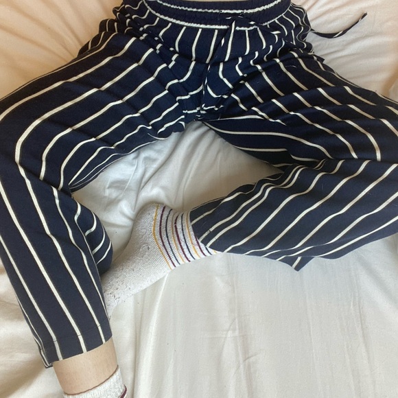 Reformation Weekend Drawstring Pants in Capone Stripe XS - Picture 5 of 5